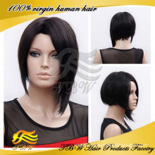 Bob Style short brazilian hair full lace wig Made in China